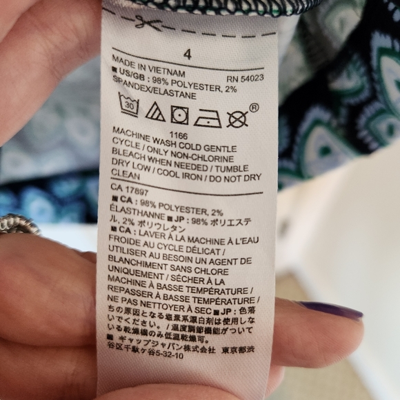 Banana Republic Shift Dress Printed Green Black Sleeveless Floral Stretch Size 4 - Picture 11 of 16